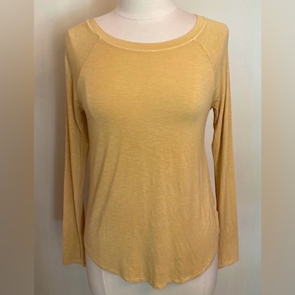 American Eagle Soft & Sexy Slub Yellow SZ S Soft Girl Effortless Boho Casual Top